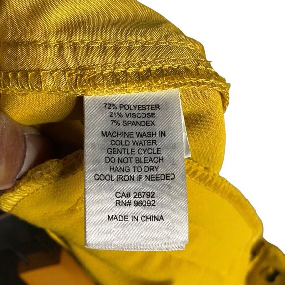 Dalia Women's Mustard Yellow Ankle Dress Pants - Picture 7 of 9